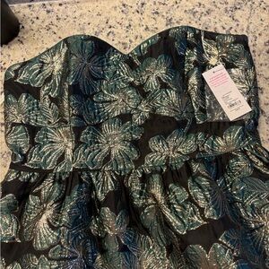 Lilly Pulitzer Enchanted Evening Top with Teal and Black
